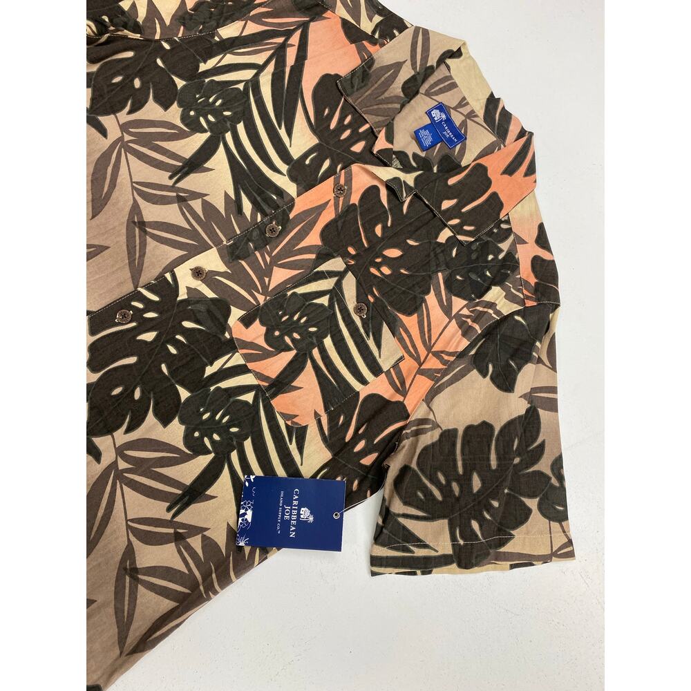 NEW Caribbean Joe Hawaiian 100% silk floral tropical vacation shirt L - Picture 2 of 5